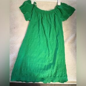 Green Off-Shoulder Dress small